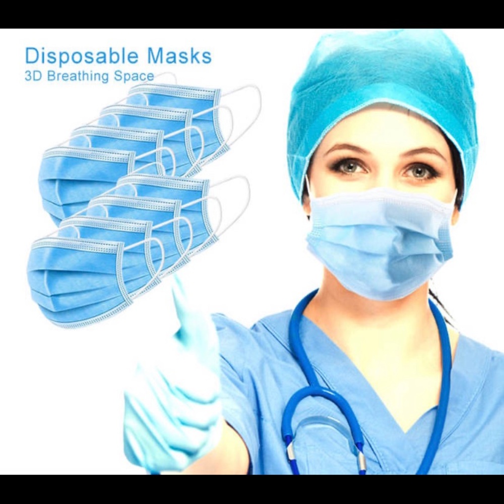 Face Masks 3ply non woven 50 pcs CE certified